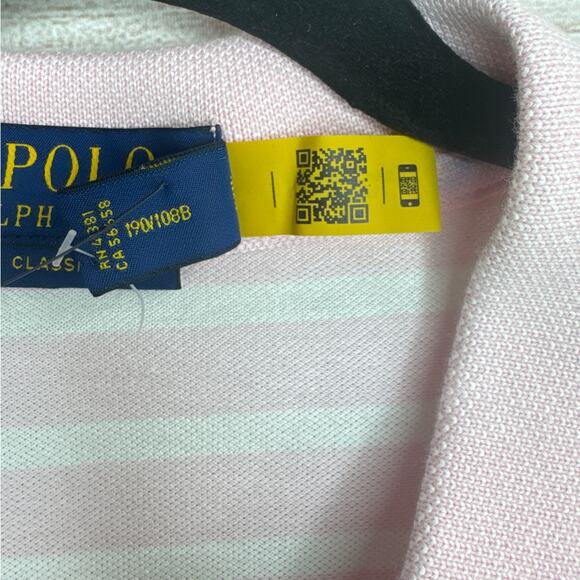 NWT Polo Ralph Lauren Classic Fit Cotton Oxford Mesh Pink White Polo Mens XXL - Picture 5 of 7